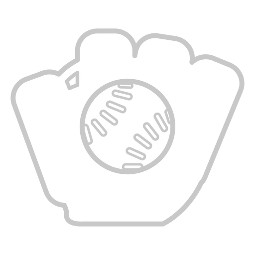 Icono de guante de béisbol Diseño PNG