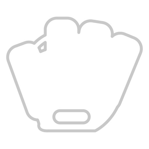 Icono de esbozo de guante de béisbol Diseño PNG