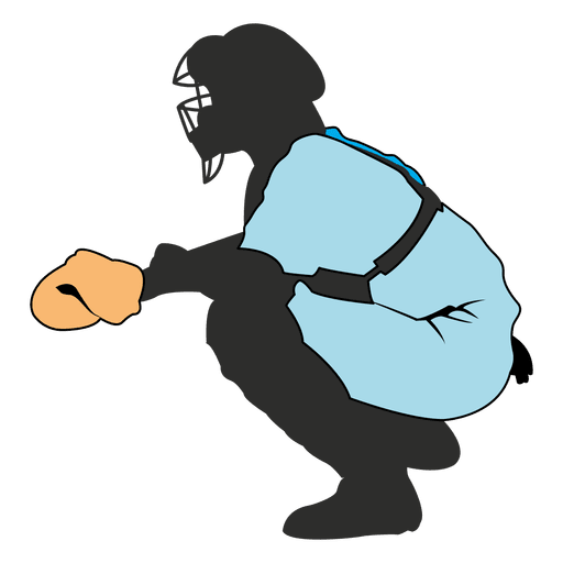 Baseball keeper silhouette PNG Design