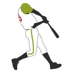 Baseball player batting PNG Design