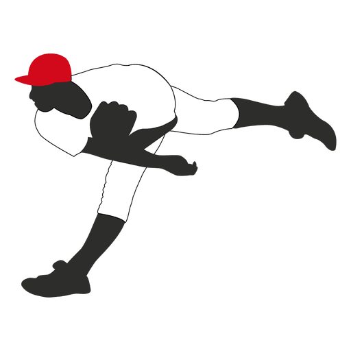 Arremesso de jogador de beisebol Desenho PNG