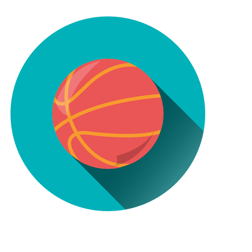 Icono de c?rculo de baloncesto Diseño PNG