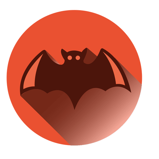 Ícone redondo de morcego Desenho PNG