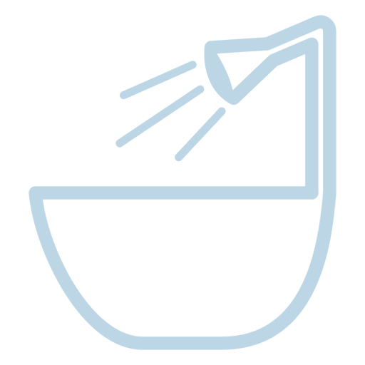 Badewanne Linie Symbol PNG-Design