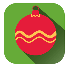 Quadratisches Symbol der Weihnachtsverzierung PNG-Design