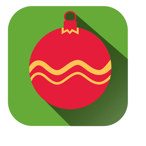 Icono cuadrado de adorno de Navidad Diseño PNG