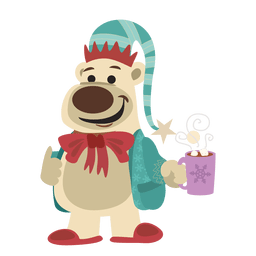 Oso con chocolate caliente Transparent PNG