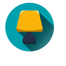 Runde Ikone der Schlafzimmerlampe PNG-Design