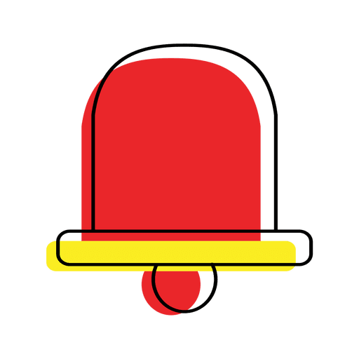 Bell notification offset icon PNG Design