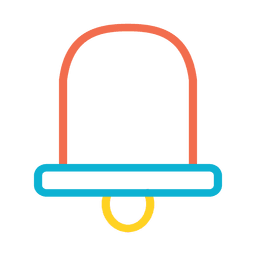 Icono de notificación de campana Diseño PNG