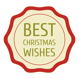 Best christmas wish label PNG Design