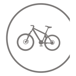 Fahrradsymbol innerhalb des Kreises PNG-Design