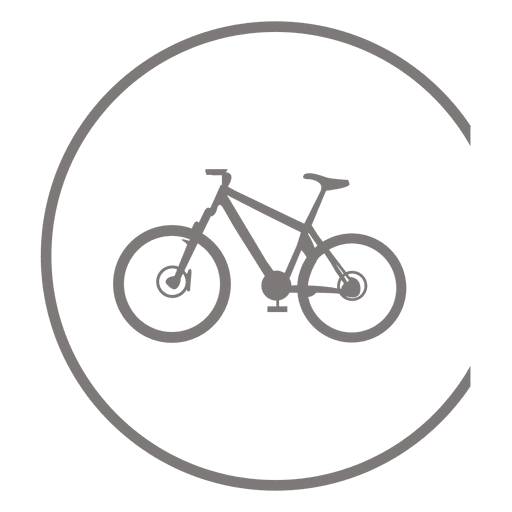 Bicycle icon inside circle PNG Design