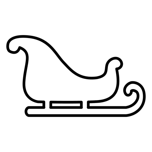 Icono de sliegh en blanco Diseño PNG