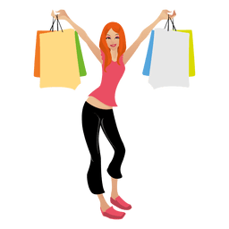 Loira comprando Desenho PNG