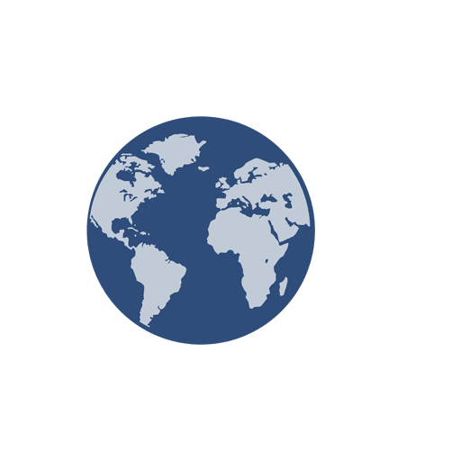 Blue earth globe PNG Design