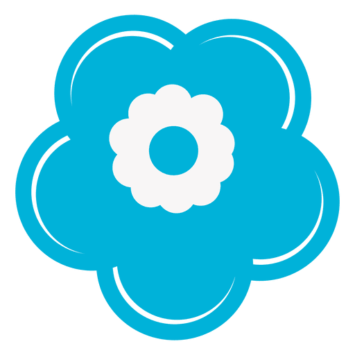 Blue flower icon - Transparent PNG & SVG vector file