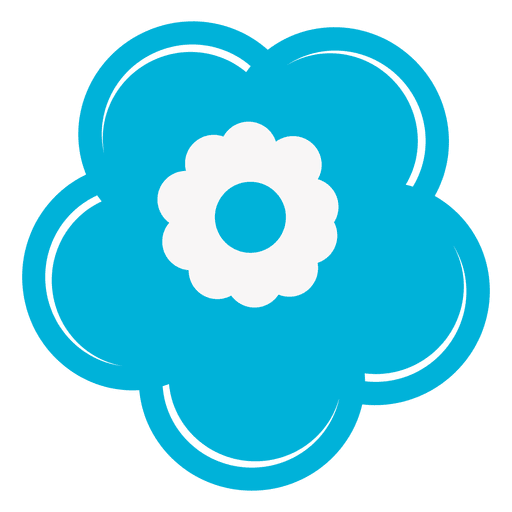 Blue flower icon PNG Design