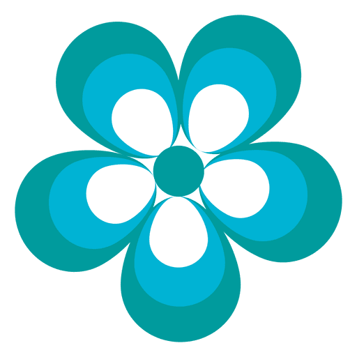 Blaue Blume Symbol 2 PNG-Design
