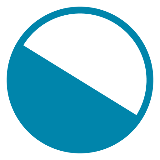 Gráfico circular azul Diseño PNG