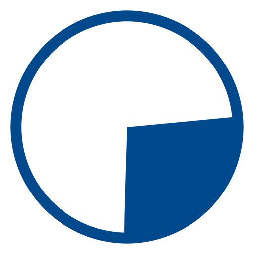 Blue pie chart 1 PNG Design