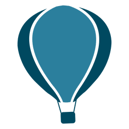 Blue stripy airballoon PNG Design
