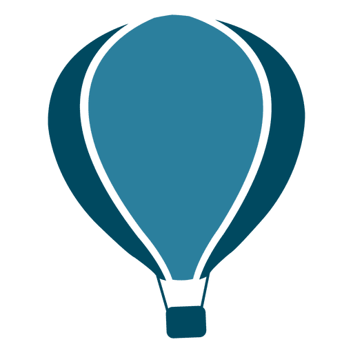 Airballoon rayado azul Diseño PNG