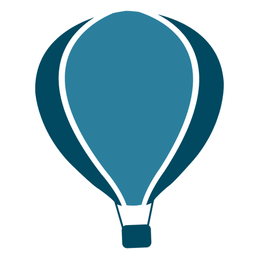 Blau gestreifter Luftballon PNG-Design