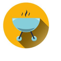 Icono redondo de recipiente hirviendo Diseño PNG