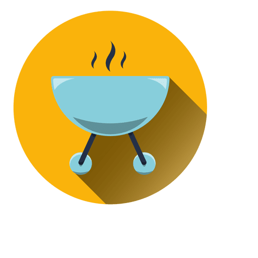 Boiling bowl round icon PNG Design
