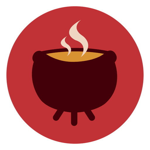 Boiling pot circle icon 2 PNG Design