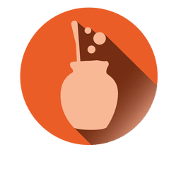Icono redondo de olla hirviendo Diseño PNG