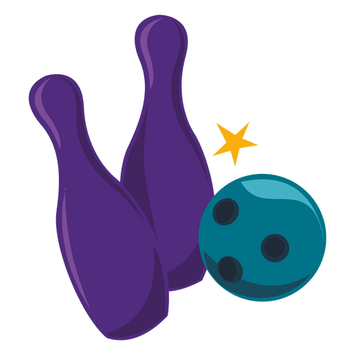 Bowling bowl pins PNG Design