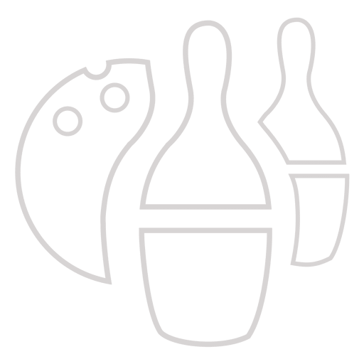 Bowling pins icon PNG Design