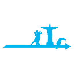 Brazil landmarks silhouette PNG Design