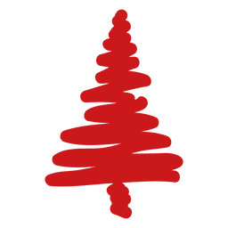 Brush stroke pine tree PNG Design