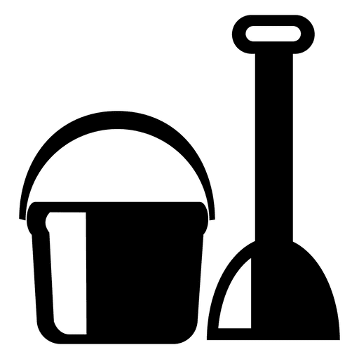 Icono de pala de cubo Diseño PNG