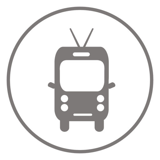 Ícone do círculo de ônibus Desenho PNG
