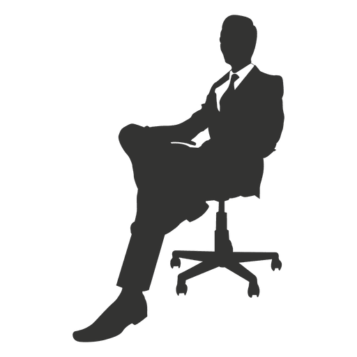 silhouette table vector mountain Transparent Business PNG  SVG & executive vector sitting