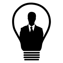 Hombre de negocios dentro luz Diseño PNG