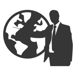 Hombre de negocios actuación mundo Diseño PNG