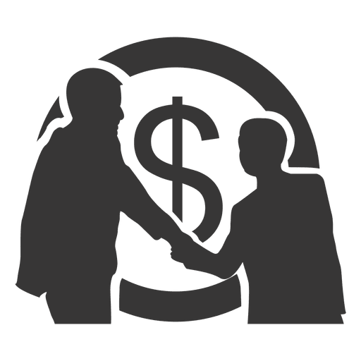 Businessmen deal silhouette PNG Design