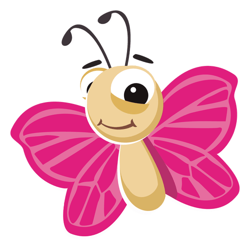Schmetterlingskarikatur PNG-Design