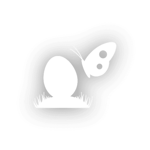Butterfly easter egg PNG Design