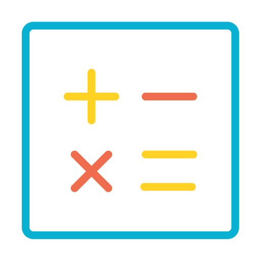 Calculator numbers icon PNG Design