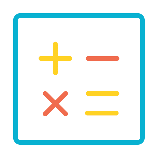 Icono de números de calculadora Diseño PNG