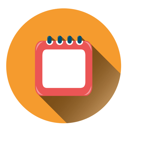 Calendar circle icon PNG Design