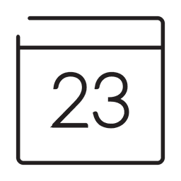 Ícone de toque de data do calendário Desenho PNG
