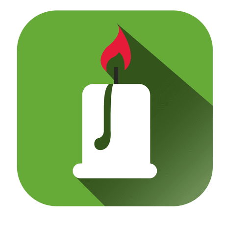 Candle light square icon PNG Design