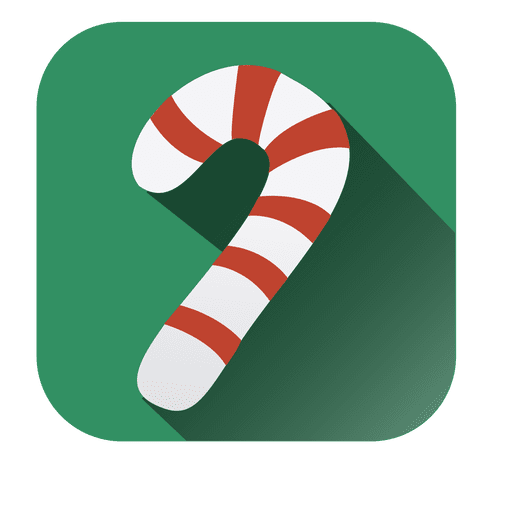 Candy cane square icon